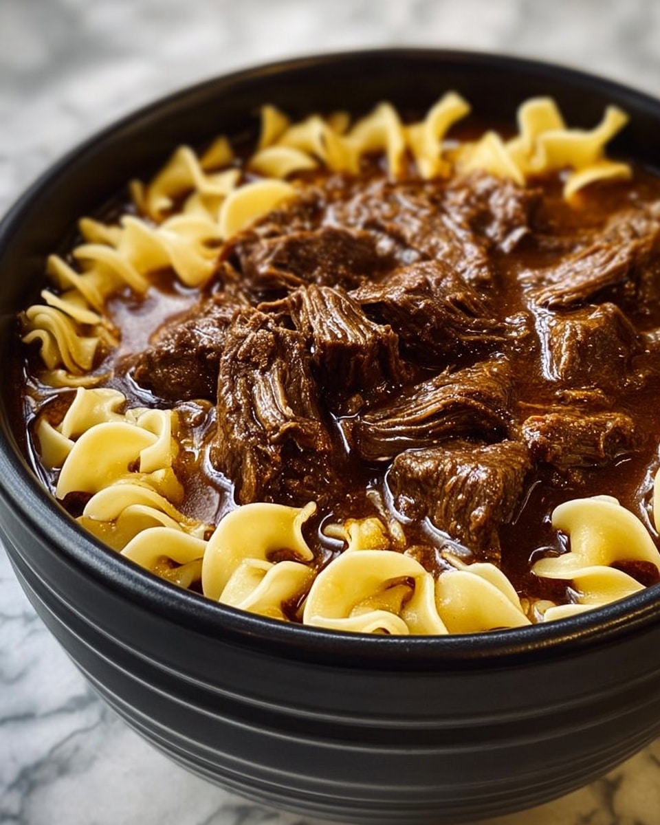 Slow Cooker Amish Beef and Egg Noodles Recipe