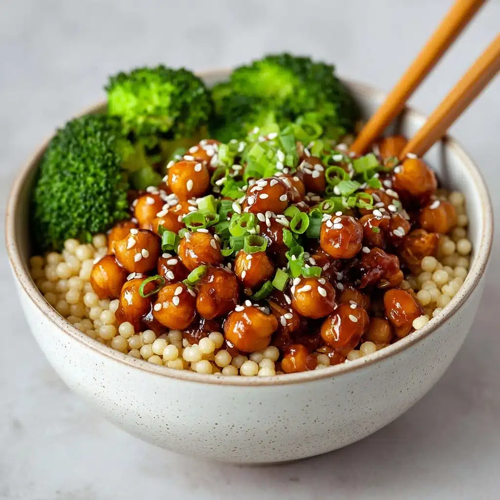 Vegan Sticky Sesame Chickpeas Recipe - Recipe Image