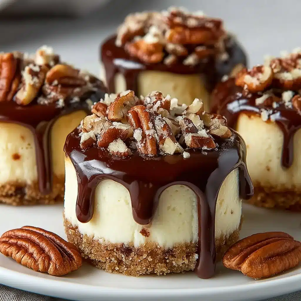 No Bake Turtle Mini Cheesecake Recipe - Recipe Image