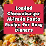 Loaded Cheeseburger Alfredo Pasta Recipe