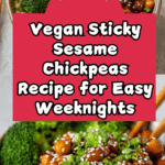 Vegan Sticky Sesame Chickpeas Recipe