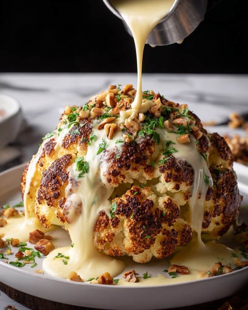 Whole Roasted Cauliflower With Butter Sauce Recipe