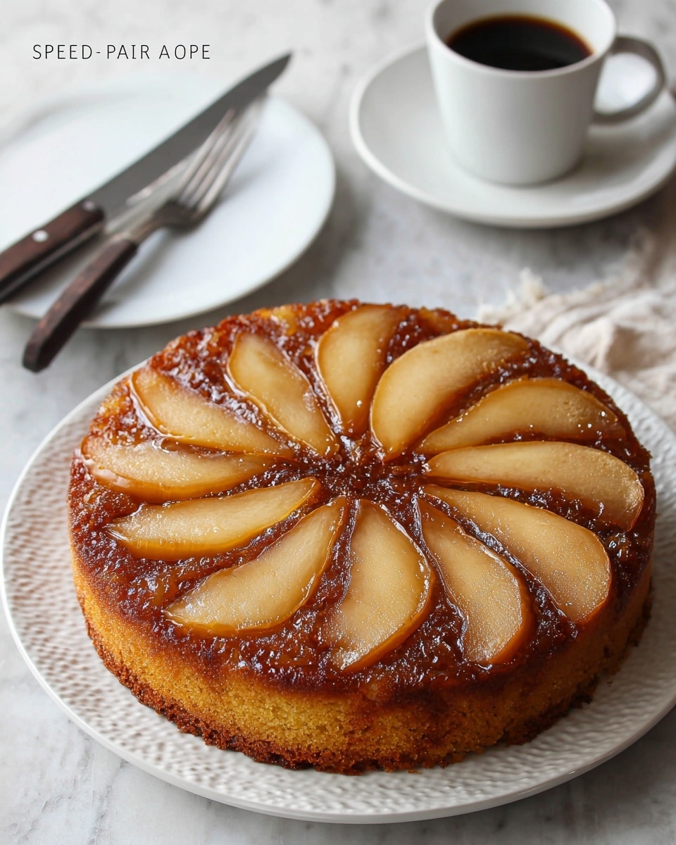 Spiced Pear Upside Down Cake Recipe