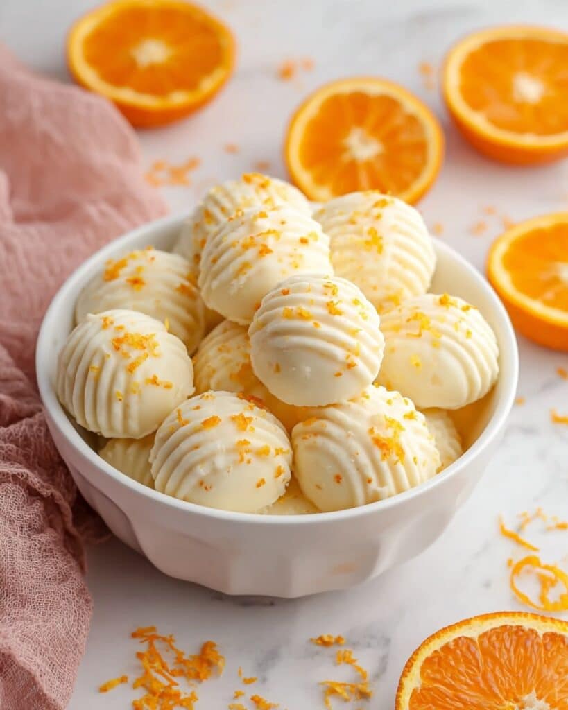 Sweet Orange Cream Cheese Mints Recipe