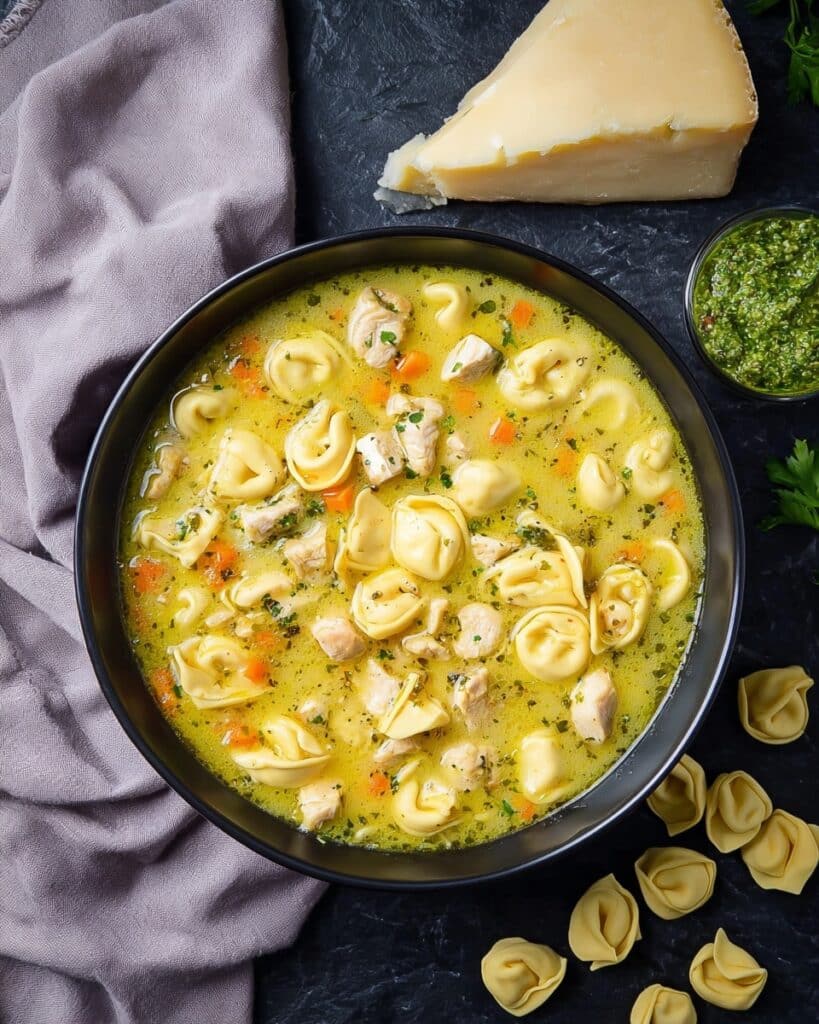 Chicken Pesto Tortellini Soup Recipe