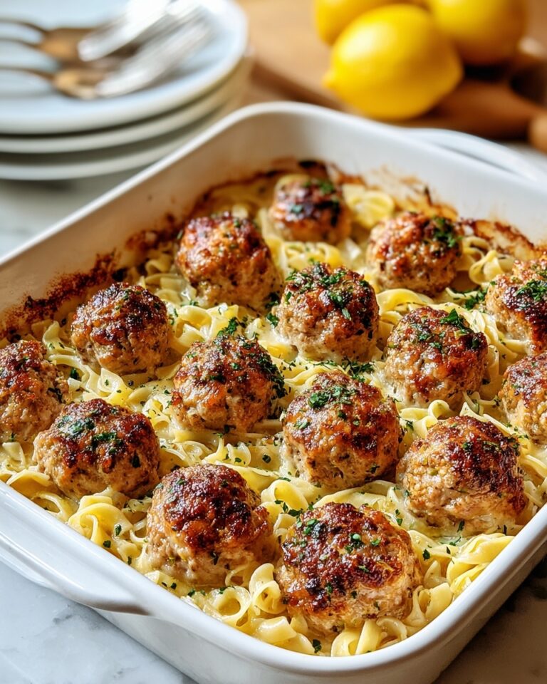 Greek Chicken Meatballs with Lemon Orzo Recipe