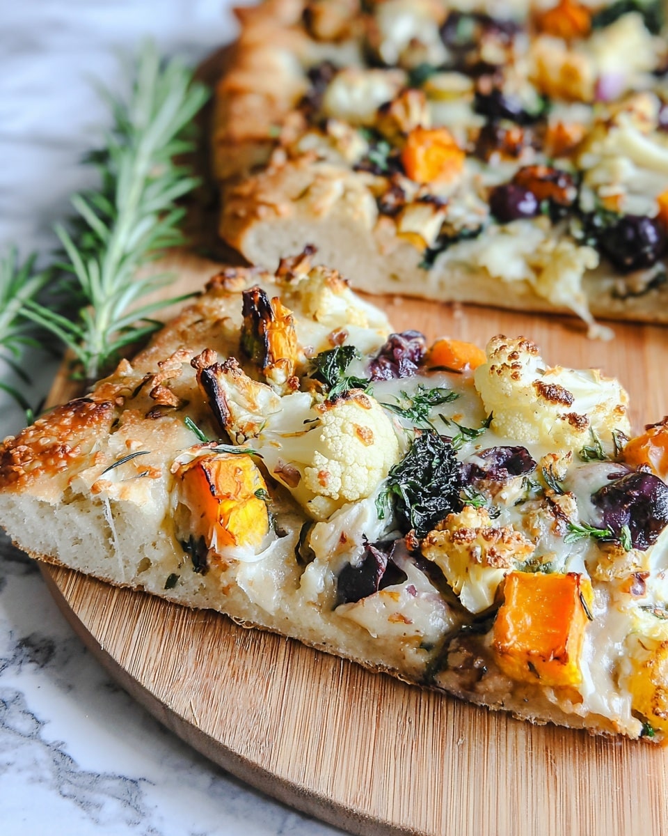 Roasted Vegetable Pizza with Kale, Olives, and Asiago Recipe