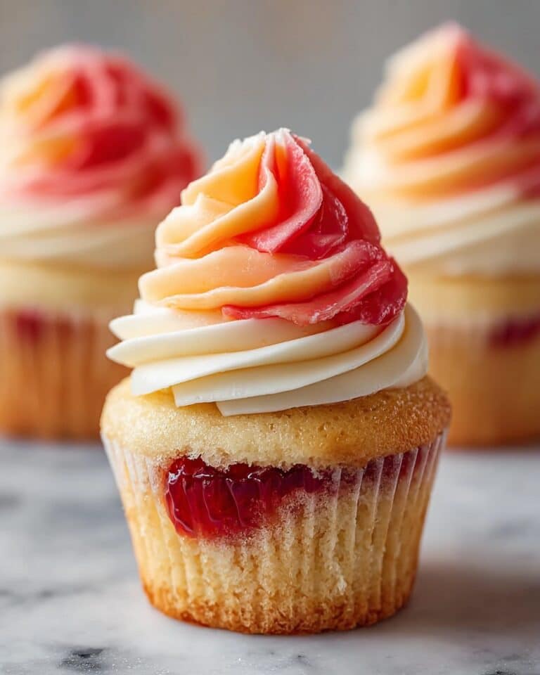 Mango Strawberry Sunset Cupcakes Recipe