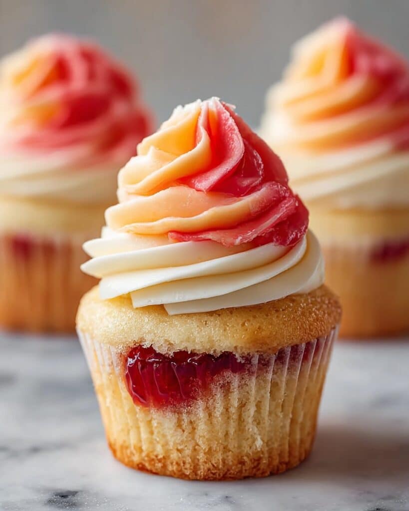 Mango Strawberry Sunset Cupcakes Recipe