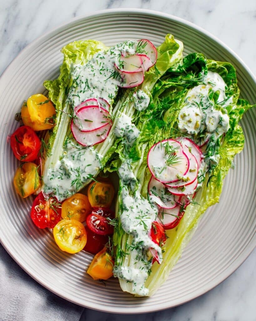 Little Gem Salad with Lemon Cream Dressing Recipe