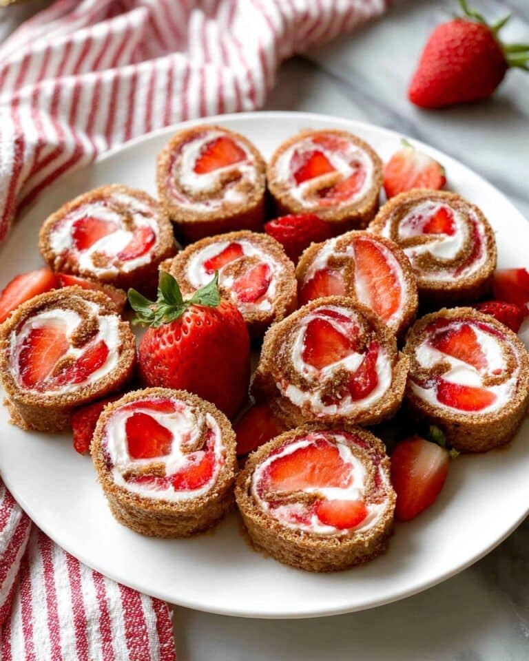 French Toast Roll Ups with Strawberries and Cream Recipe