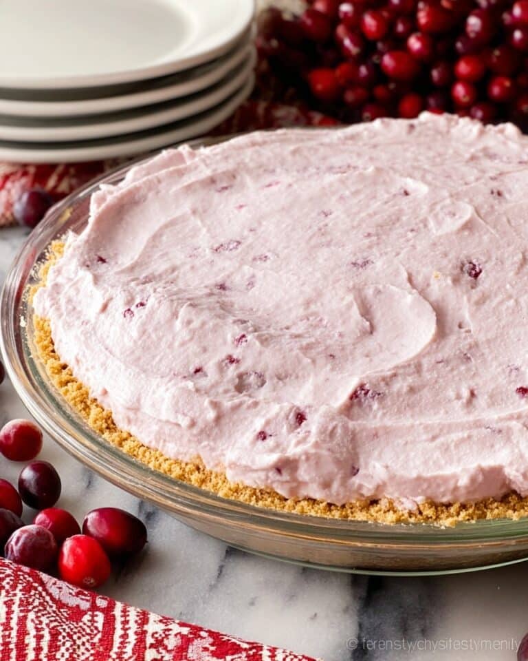 No-Bake Cranberry Cream Pie Recipe