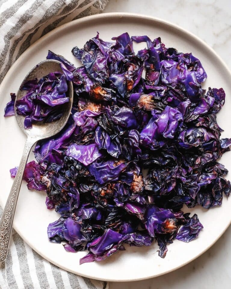 Roasted Chopped Red Cabbage with Olive Oil Recipe