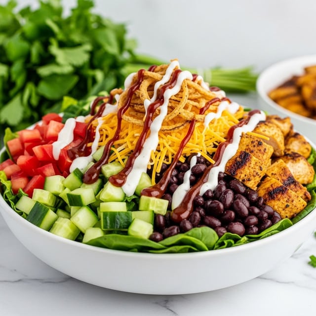 Macro Friendly BBQ Ranch Chicken Bowl Recipe