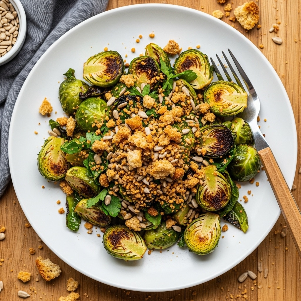 Tahini-Caesar Roasted Brussels Sprouts Recipe