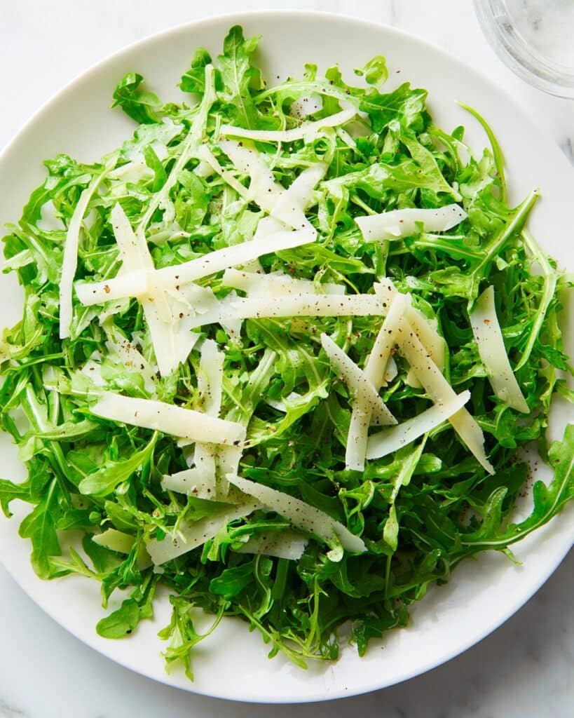Simple Arugula Salad with Lemon Vinaigrette and Parmesan Recipe
