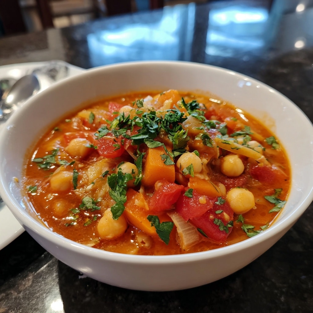 Moroccan Chickpea Soup Recipe - Recipe Image