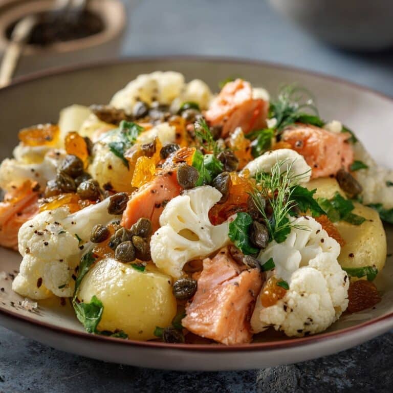 Cumin Roasted Carrot & Cauliflower with Tahini Drizzle Recipe