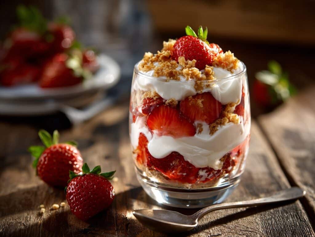 Strawberries and Cream Overnight Oats Recipe