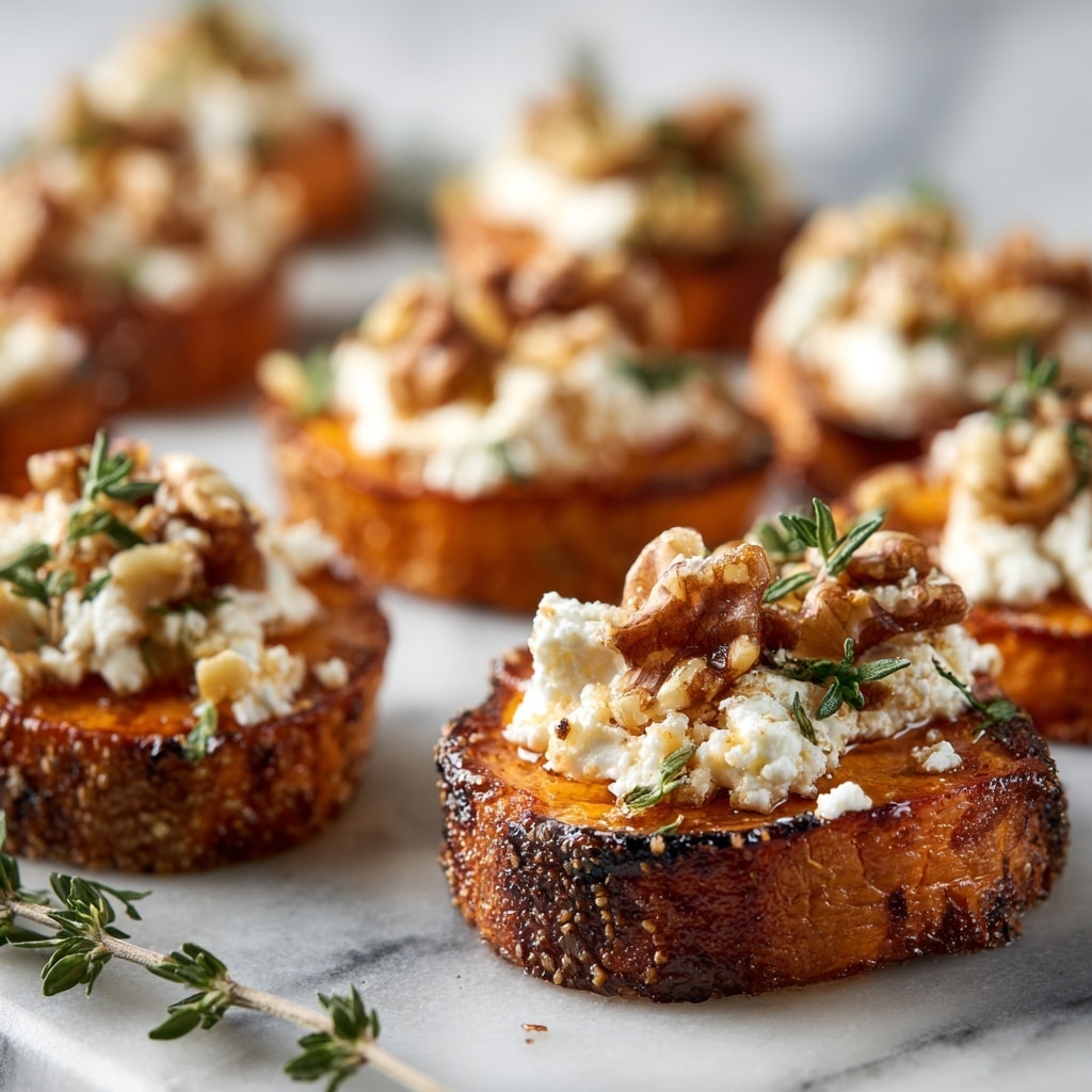 Roasted Sweet Potato Rounds with Honey & Feta Recipe - Recipe Image