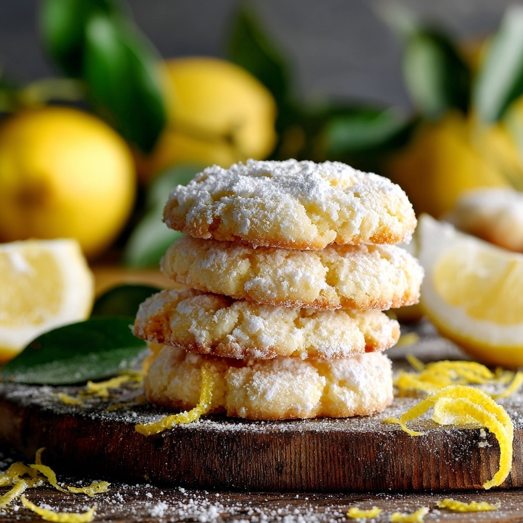 Sourdough Lemon Crinkle Cookies Recipe - Recipe Image