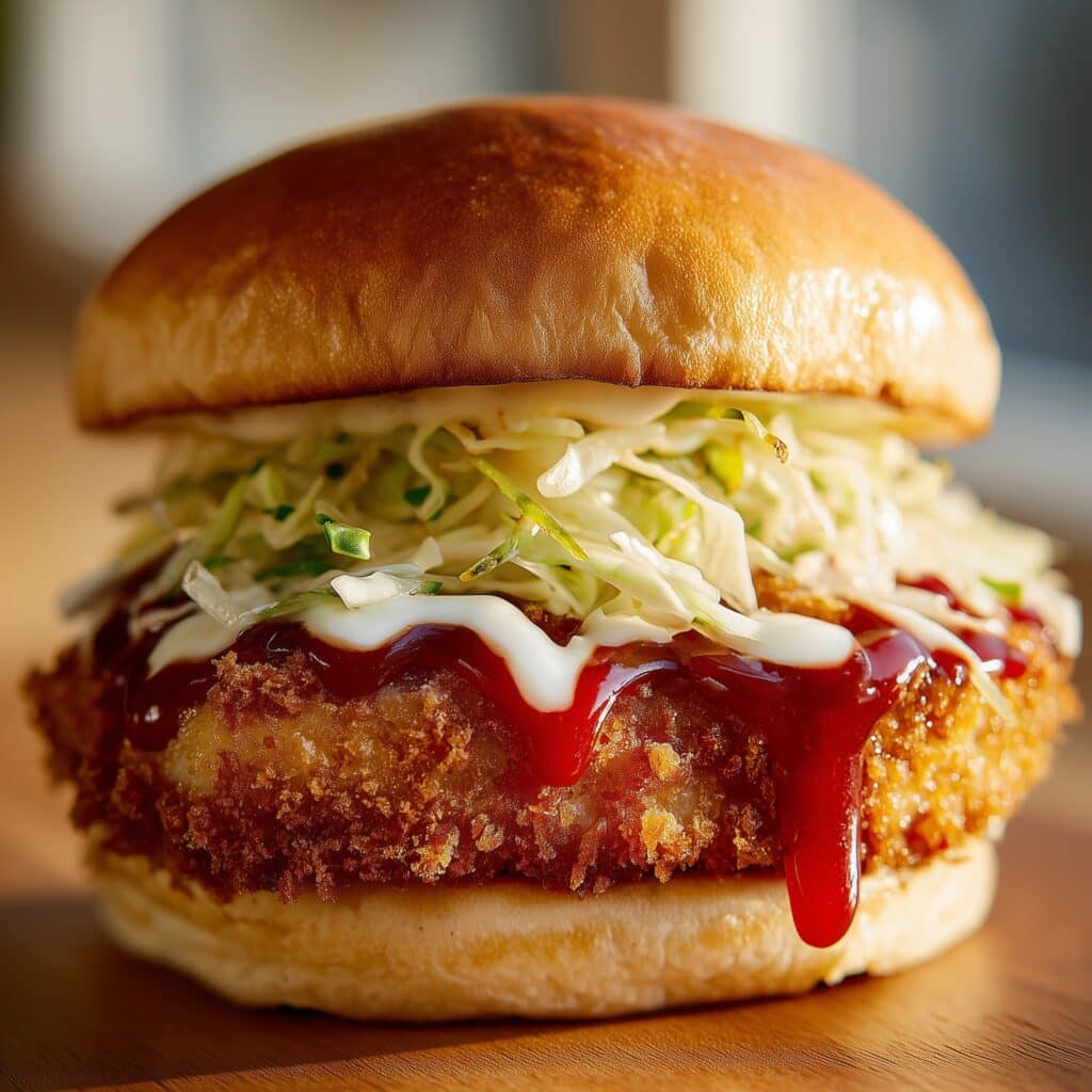 Crispy Buffalo Chicken Sandwich with Ranch Slaw Recipe