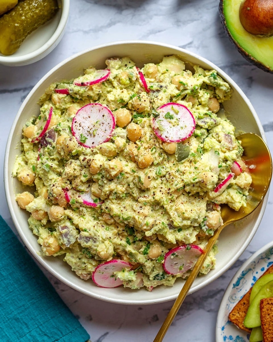 Chickpea Avocado Salad with Greek Yogurt and Fresh Herbs Recipe - Recipe Image