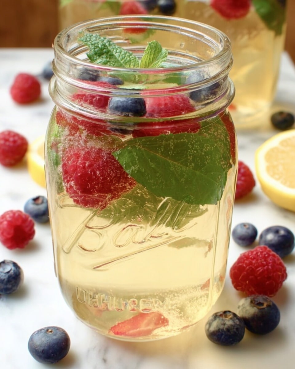 Green Tea Sparkling Fruit Beverage Recipe - Recipe Image