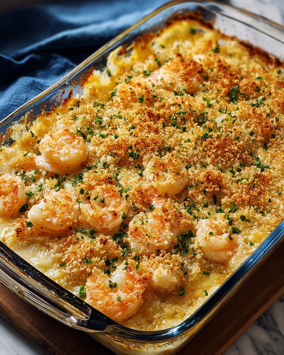 Shrimp Casserole with Cheddar and Rice Recipe - Recipe Image