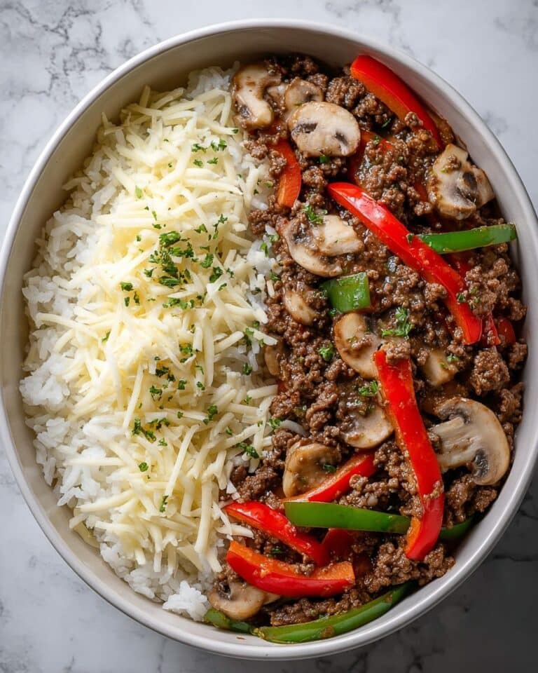 Ground Beef Cheesesteak Bowls Recipe