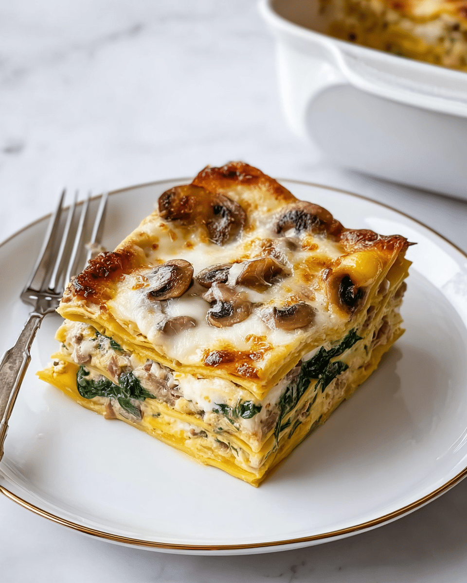 Invisible Butternut Squash Spinach Mushroom Lasagna (No Pasta) Recipe