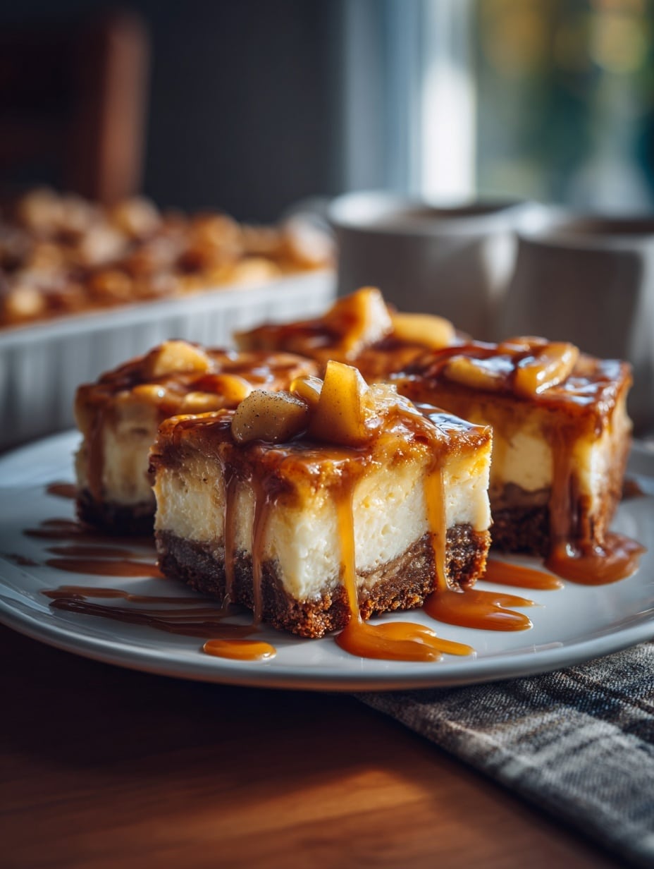 Salted Caramel Apple Pie Cheesecake Recipe - Recipe Image