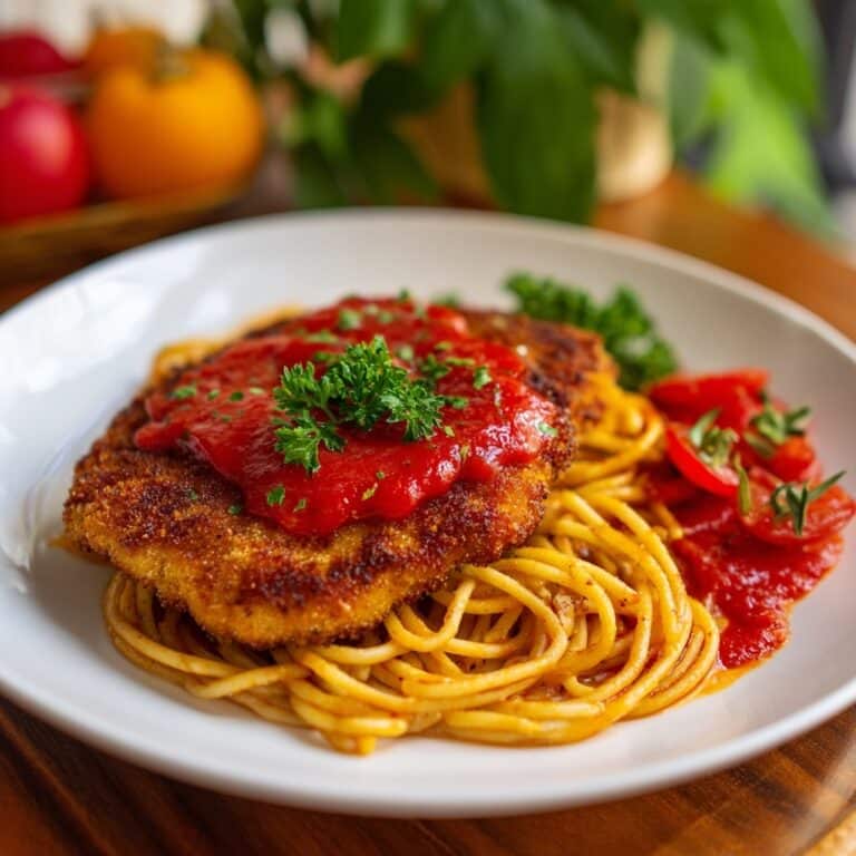 Easy Meatloaf with Spaghetti & Tomato Sauce Recipe