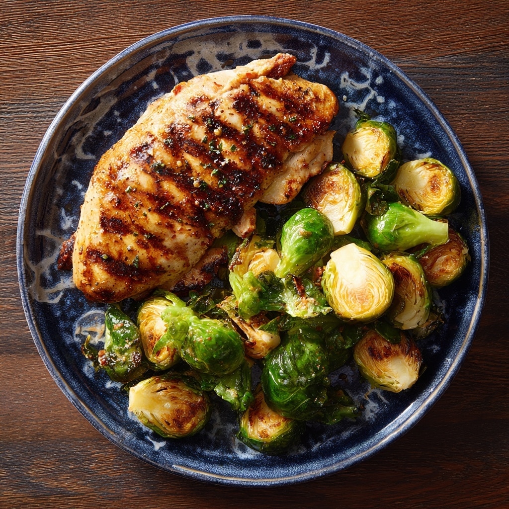 Roasted Brussels Sprouts and Tofu with Chile Lime Dressing Recipe - Recipe Image