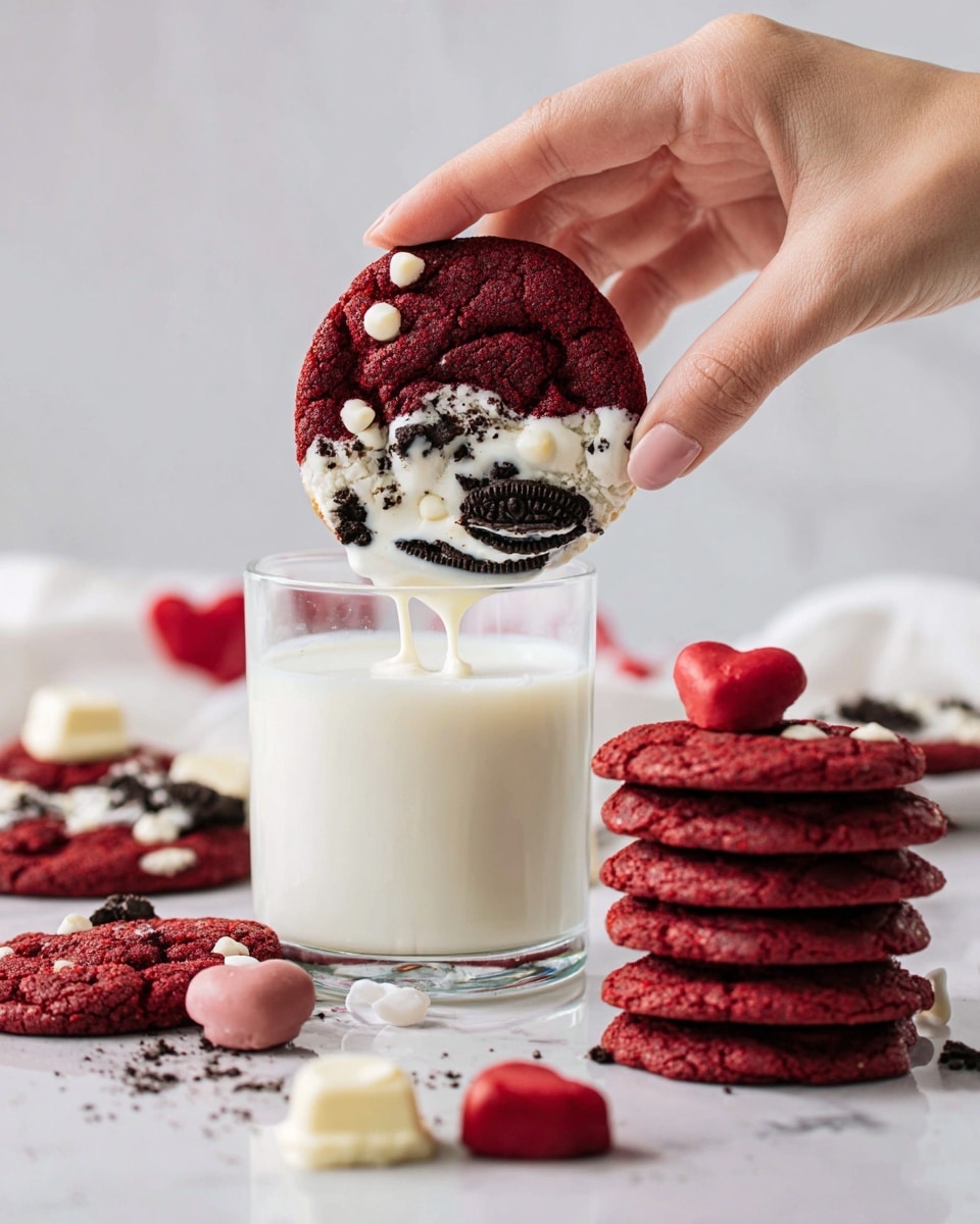 Crushed Oreo Red Velvet Cookies Recipe - Recipe Image