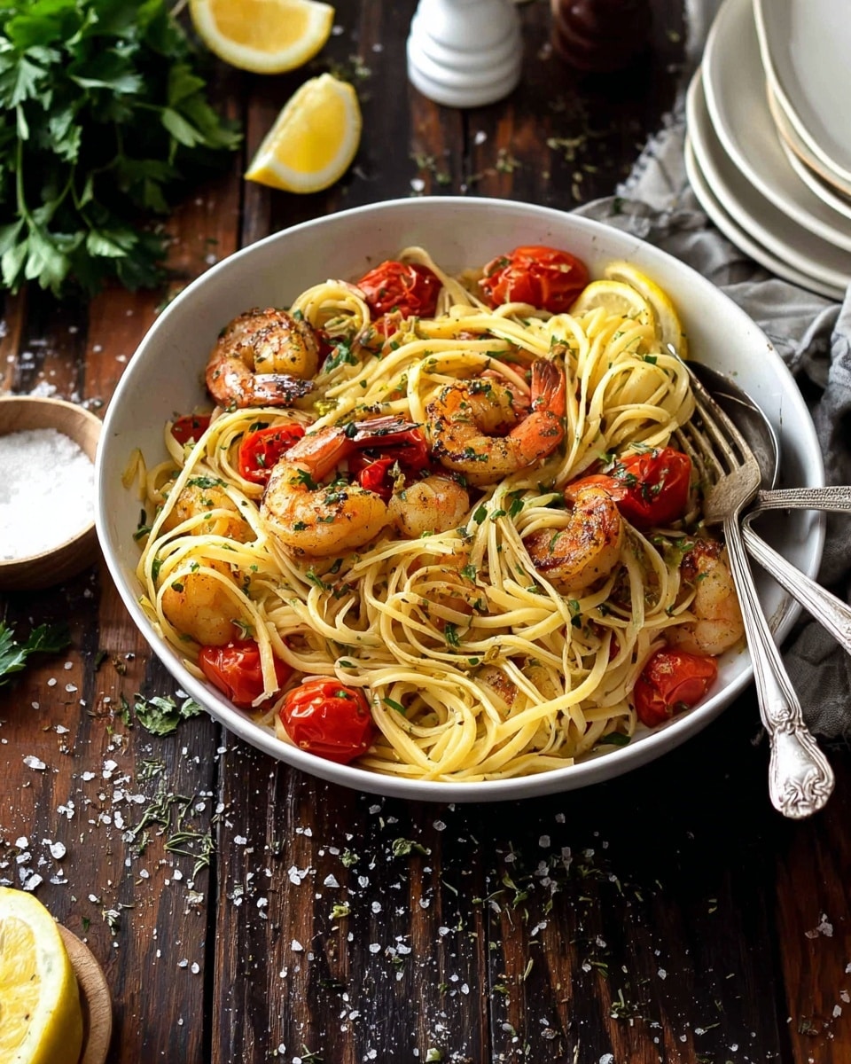 Shrimp and Lemon Pasta Recipe - Recipe Image
