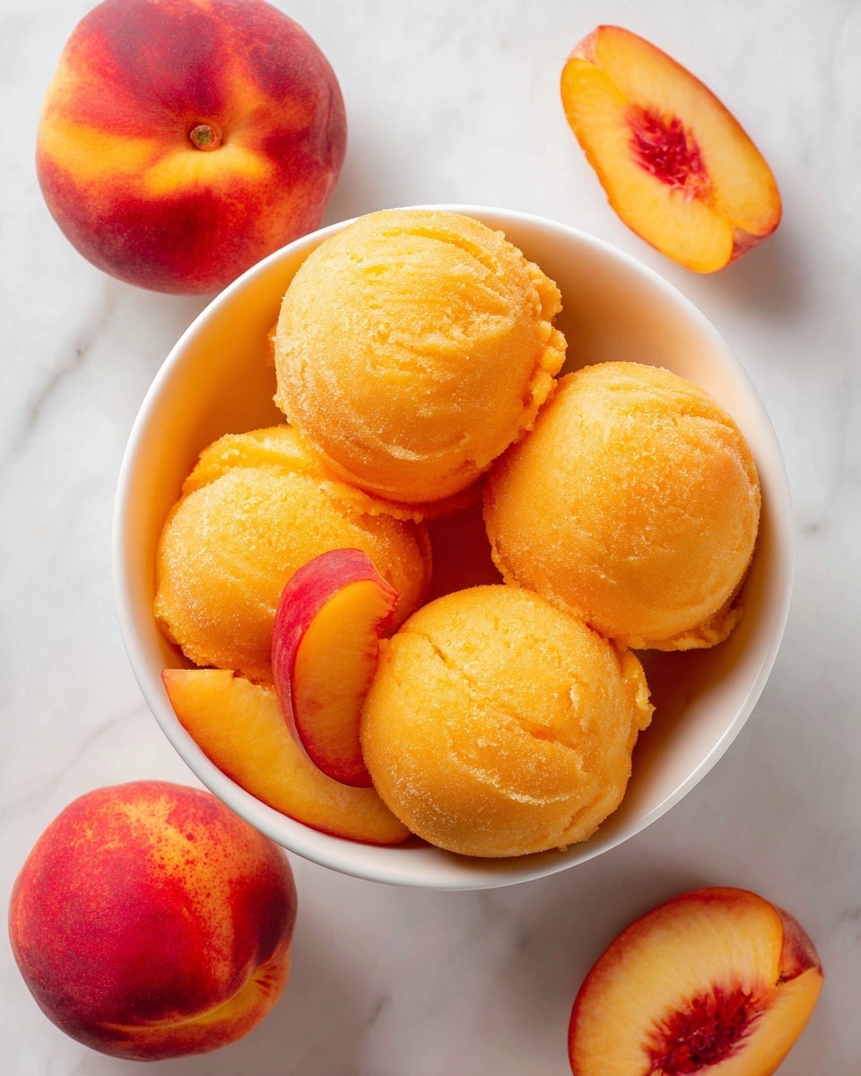 Perfect Peach Sorbet Recipe - Recipe Image