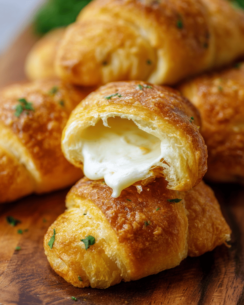 Cheese Stuffed Crescent Rolls in Air Fryer Recipe