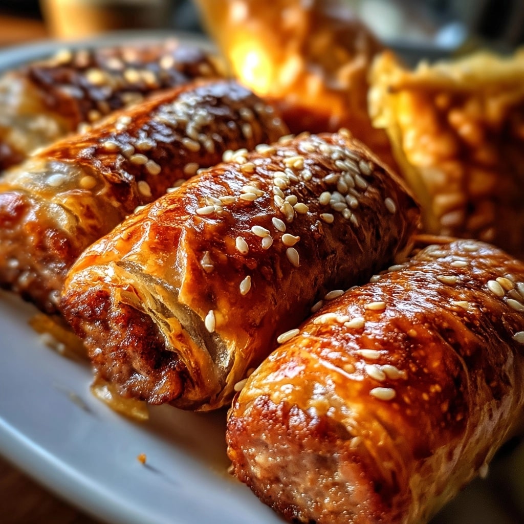 Oven Fried Feta Rolls with Chili Honey Drizzle Recipe - Recipe Image