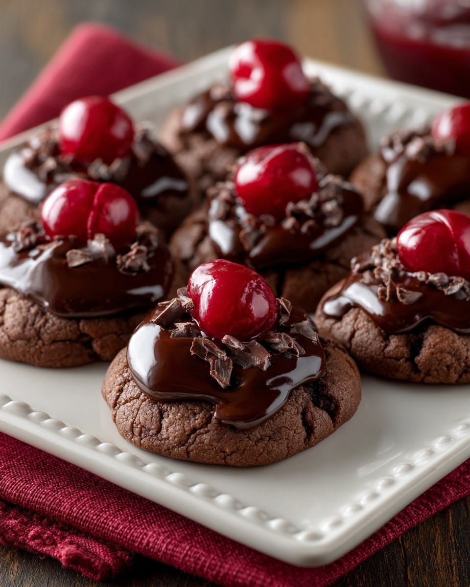 Raspberry-Filled Fudgy Chocolate Cookies Recipe