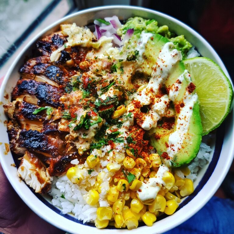 30-Minute Street Corn Chicken Rice Bowl Recipe