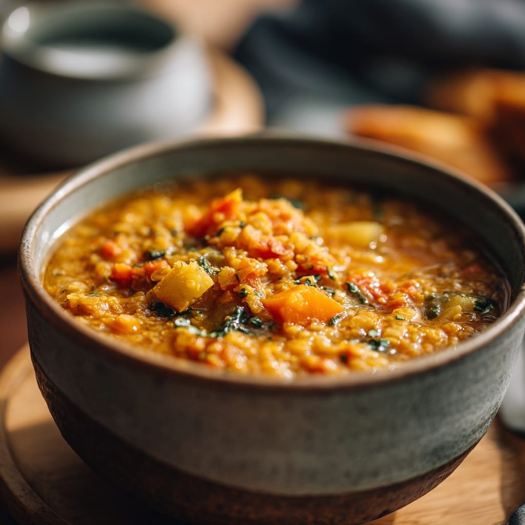 Mediterranean Spicy Spinach and Lentil Soup Recipe