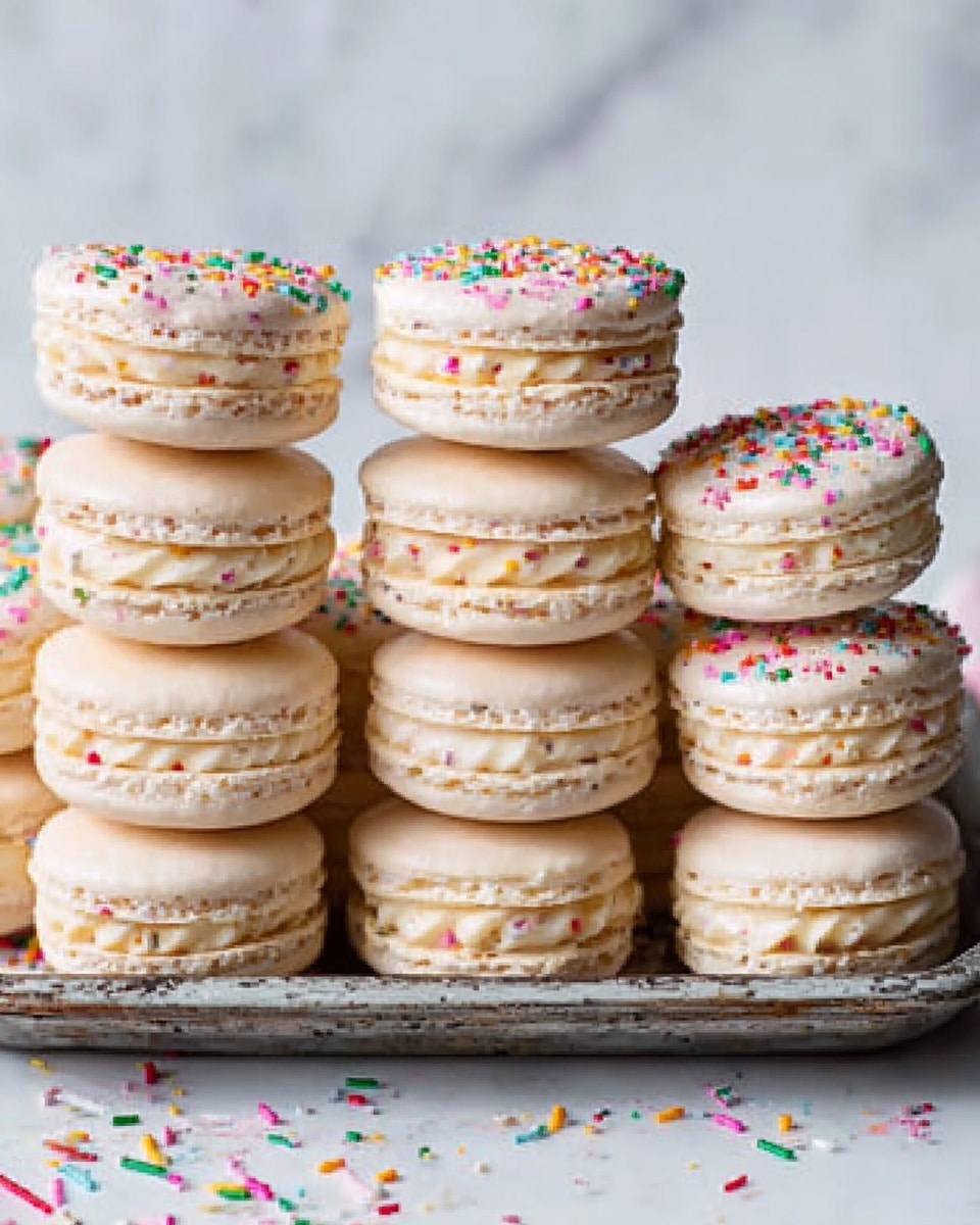 Birthday Cake Macarons Recipe - Recipe Image