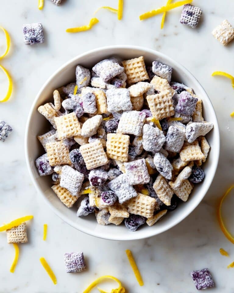 Blueberry Lemon Cheesecake Puppy Chow Recipe