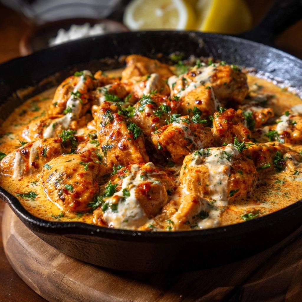 Skillet Creamy Cajun Chicken Lazone with Herby Corn Recipe