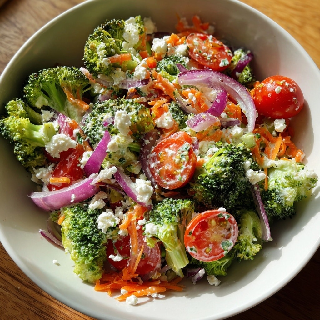 Broccoli Salad with Pickled Red Onion, Cranberries, and Cashews Recipe - Recipe Image