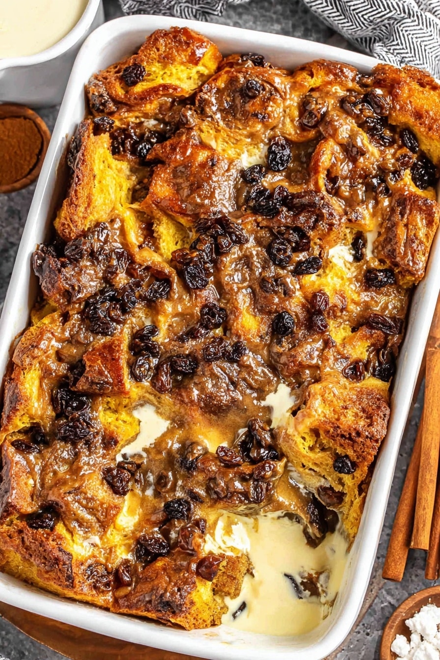 Lemon Curd and Sultana Leftover Yorkshire Bread & Butter Pudding Recipe