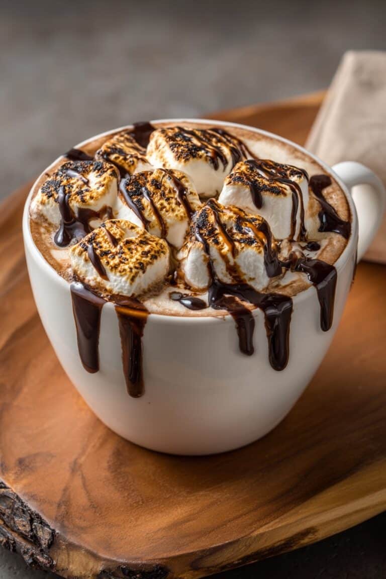 Dubai-Style Hot Chocolate with Pistachios and Mini Marshmallows Recipe