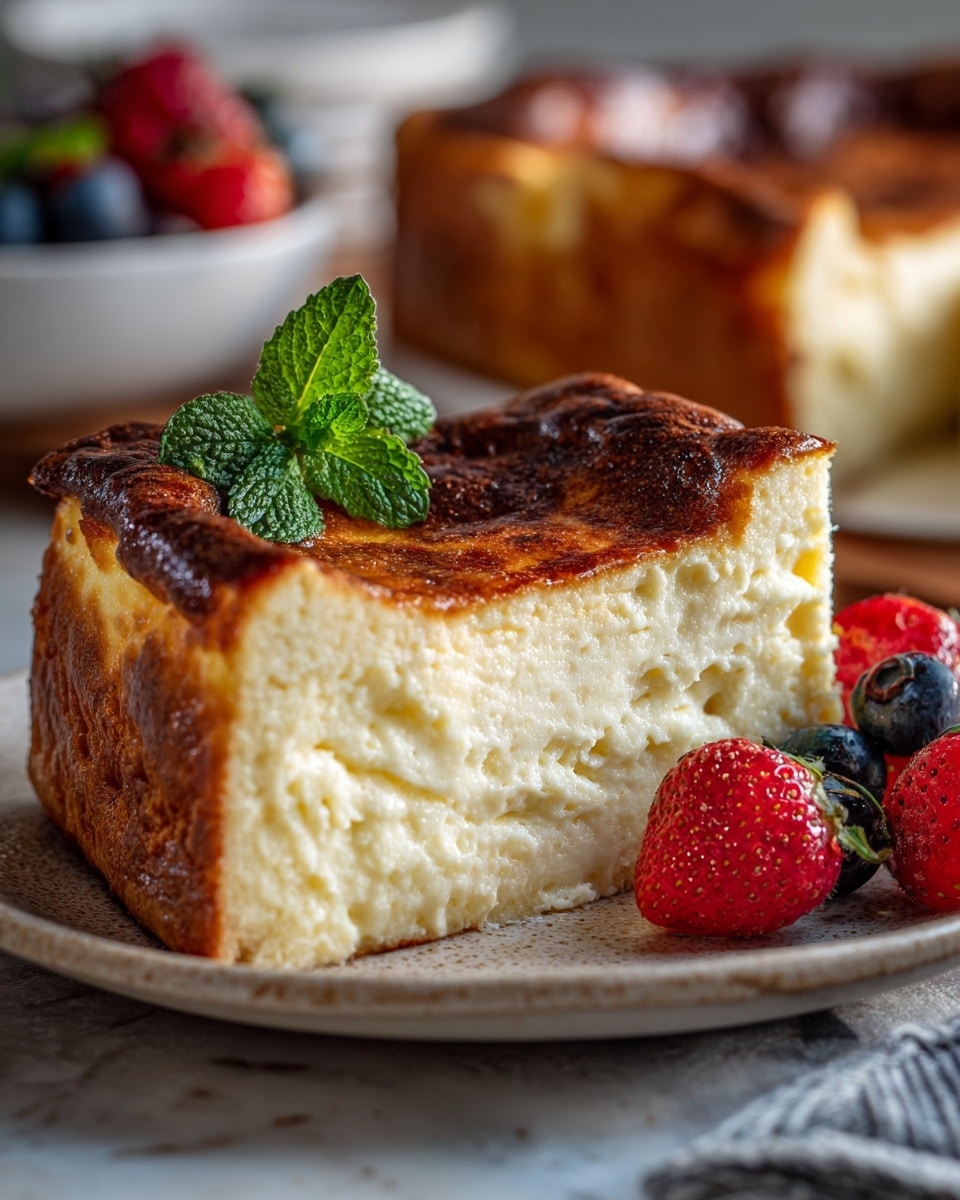 Japanese Yuzu Cheesecake with Fresh Berries Recipe - Recipe Image