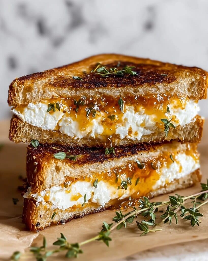 Goat Cheese Grilled Cheese with Honey Recipe